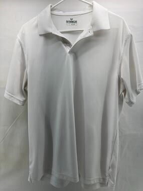 Men outdoorlife white collar L polo style short sleeve shirt
